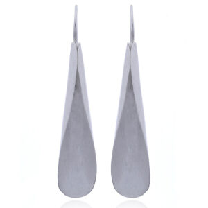 A pair of 925 silver drop earrings large gorgeous concaved drops