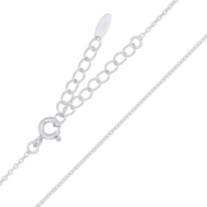 A lightweight 16 inches cable chain sterling silver