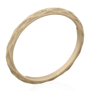 A golden 925 silver ring concave diamond pattern