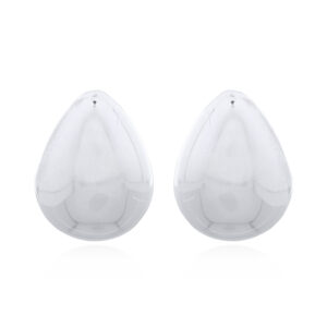silver teardrop stud earrings