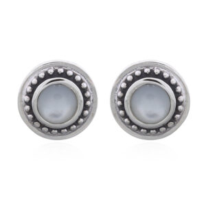 MOP 925 silver Stud Earrrings