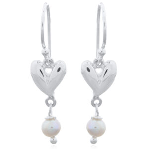 Heart & Pearl Charm Danglers