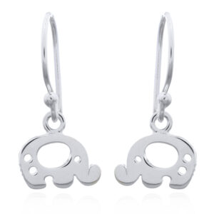 Silver Baby Elephant Danglers