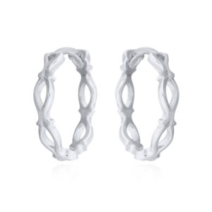 Ichthys Fish silver hoop earrings