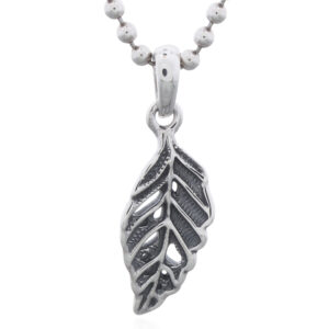 Silver Leaf Pendant Antique