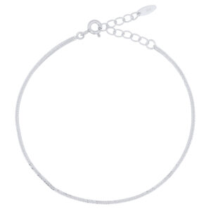 Silver foxtail chain bracelet