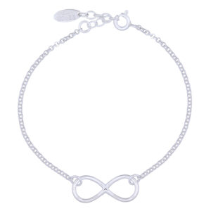 Silver Rollo Chain Infinity Bracelet