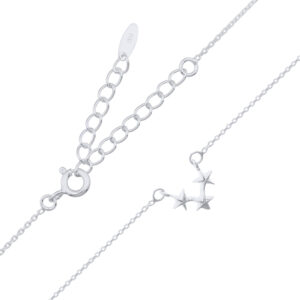 Sterling Silver Star Necklace with Three Star Charm
