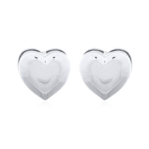 925 Sterling Silver Double Heart Hoop Earrings