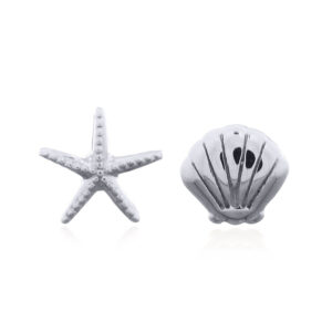 Sea Shell & Star Fish 925 Silver Studs
