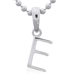 Sterling Silver Capital Letter “E” Pendant