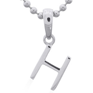 Sterling Silver Capital Letter “H” Pendant