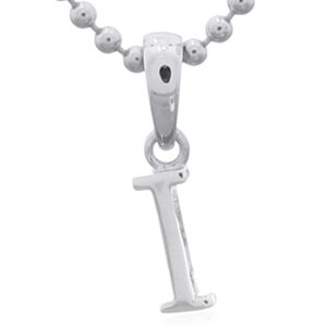 Sterling Silver Capital Letter “I” Pendant