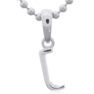 Sterling Silver Capital Letter “J” Pendant