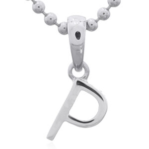 Sterling Silver Capital Letter “P” Pendant