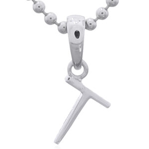 Sterling Silver Capital Letter “T” Pendant