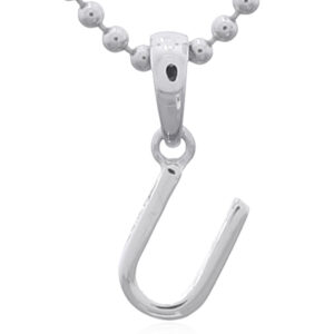 Sterling Silver Capital Letter “U” Pendant