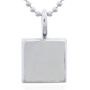 925 Silver Mother of Pearl Square Bezel Pendant