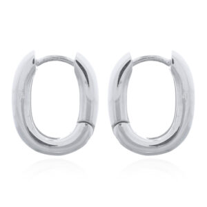 Oval Donut Hoops with Secure Hinge