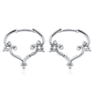 Heart Swirl Hoop Earrings
