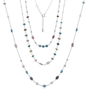 Layered Gemstone Statement Necklace